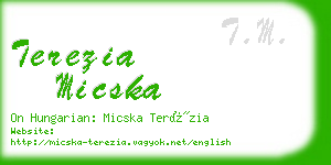 terezia micska business card